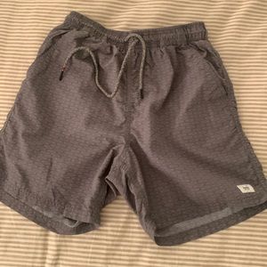 Katin men’s nylon grey patterned hybrid shorts, size Small